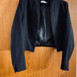 Calvin Klein, black, waist-length blazer